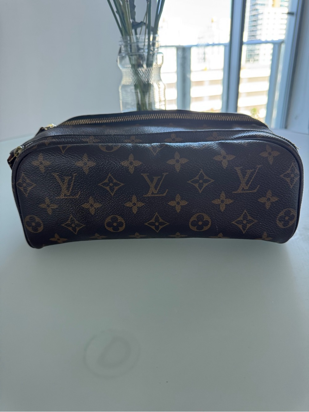 Louis Vuitton Monogram Canvas Cosmetic Pouch in Brown and Tan - Picture 8 of 8